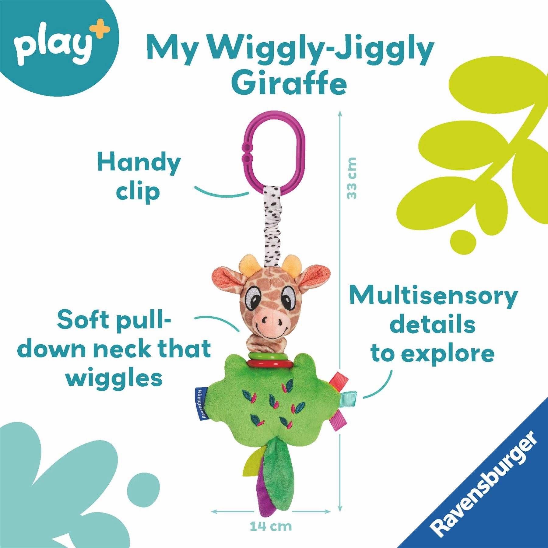 Play  Pull & Wiggle Giraffe Activity Toy with Wiggle Motion for Babies