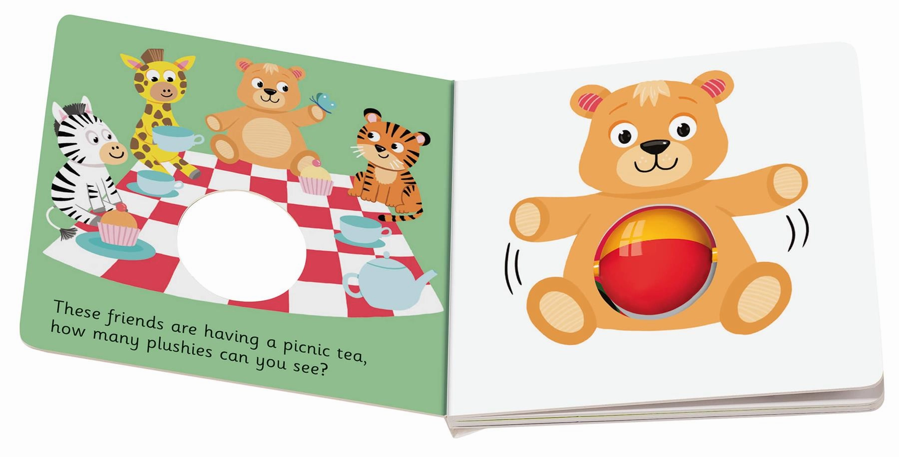Play  Ready, Steady, Shake First Toys Board Book w/ Rattle for Age 6M 