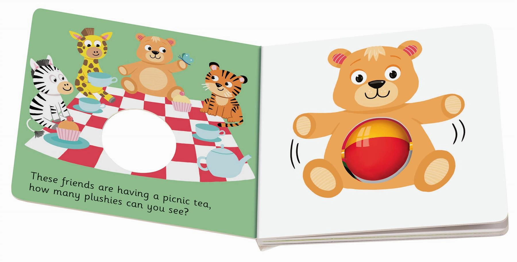 Play  Ready, Steady, Shake First Toys Board Book w/ Rattle for Age 6M 