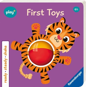 Play  Ready, Steady, Shake First Toys Board Book w/ Rattle for Age 6M 