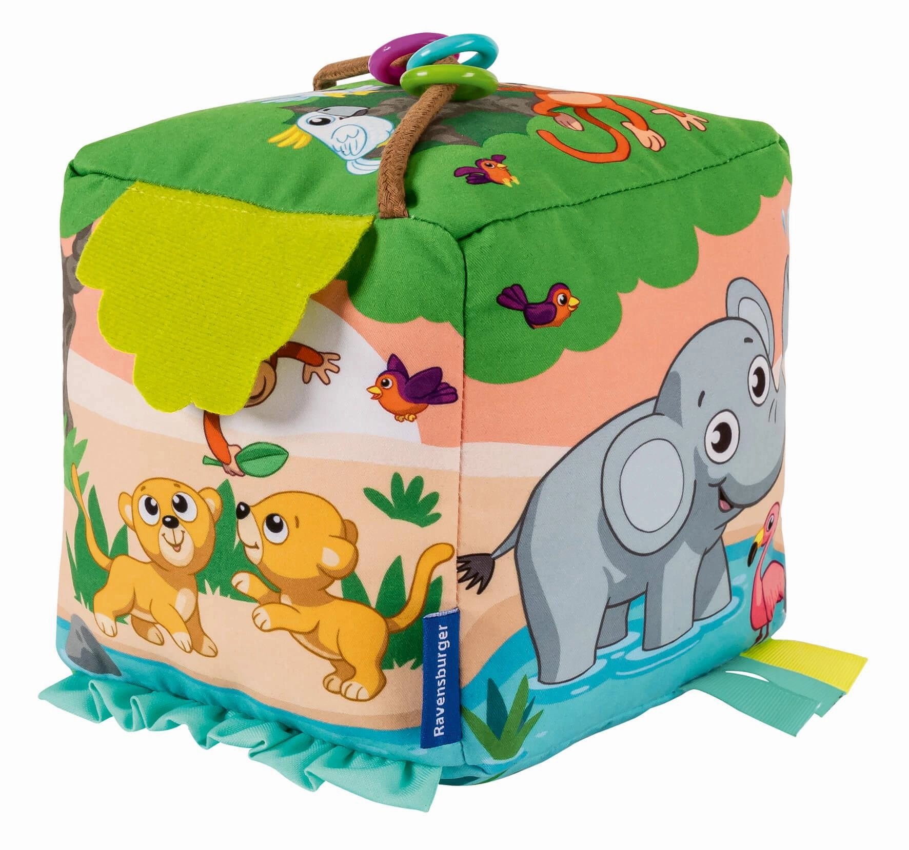 Play  Roll and Play Sound Cube: Wild Animals Sensory Toy for Babies