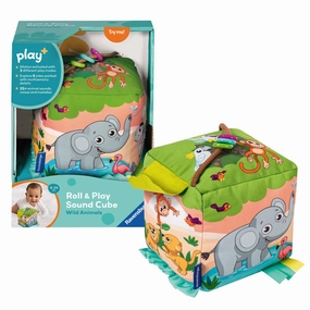 Play  Roll and Play Sound Cube: Wild Animals Sensory Toy for Babies