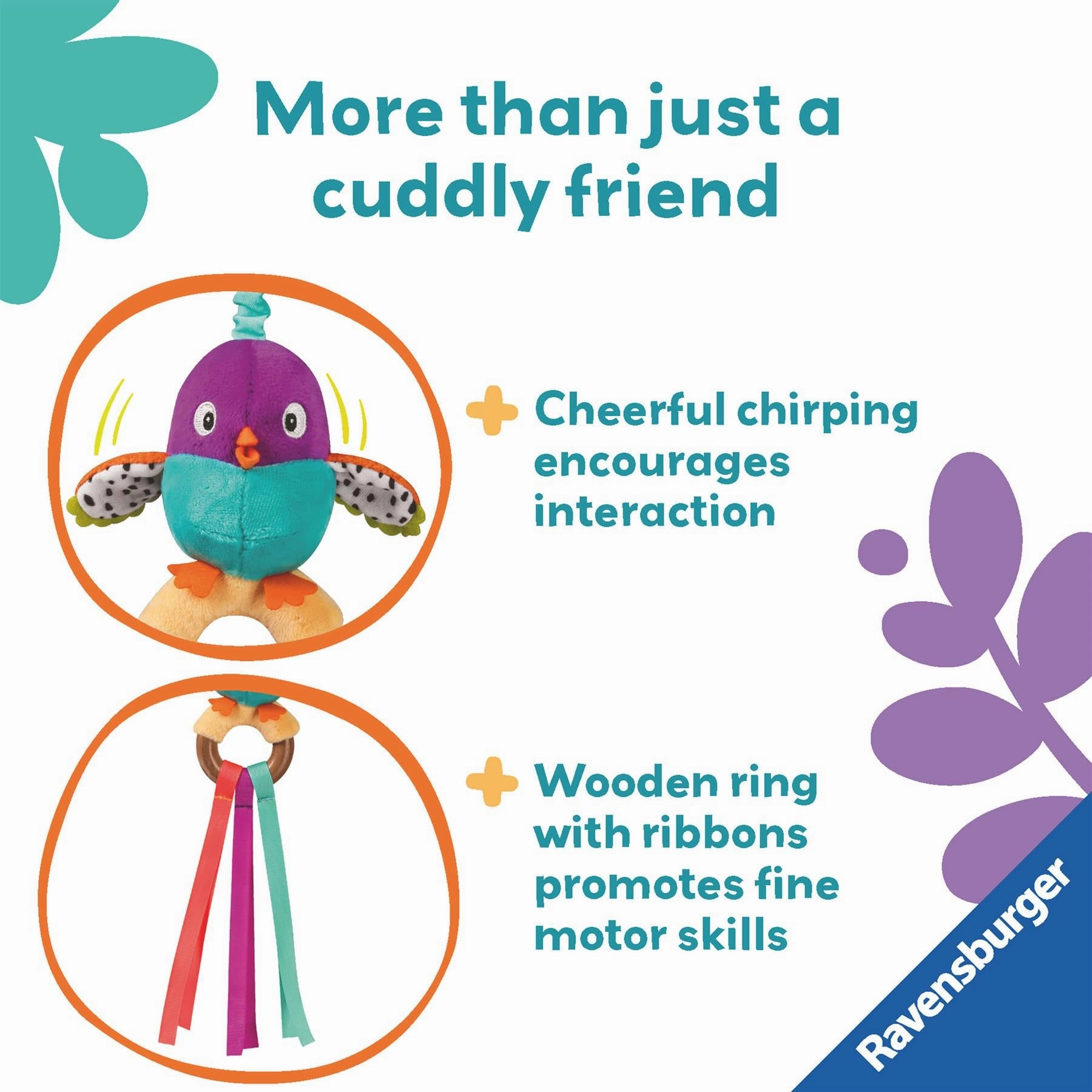 Play  Shake and Chirp Bird Sensory Toy with Chirping Sound for Babies