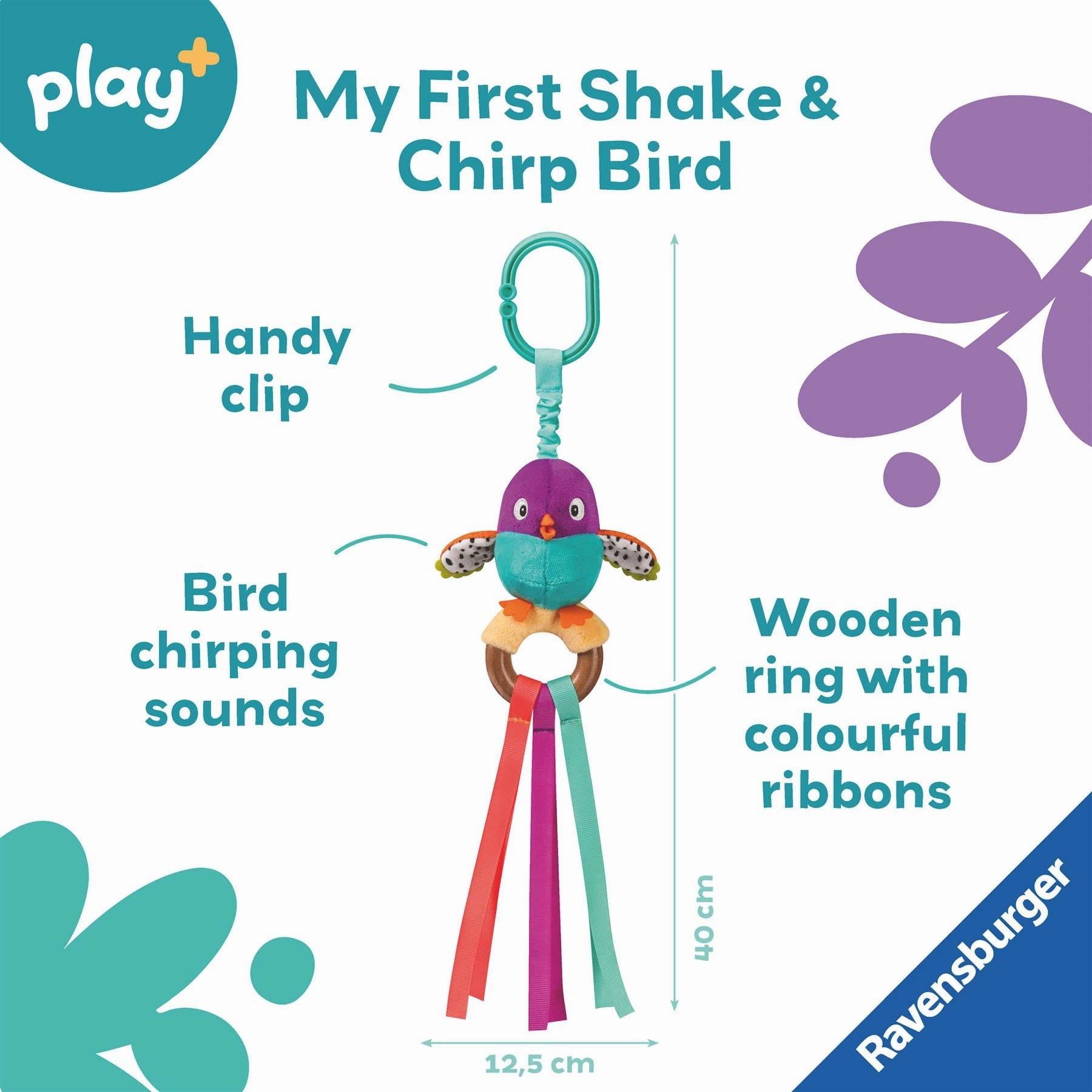 Play  Shake and Chirp Bird Sensory Toy with Chirping Sound for Babies