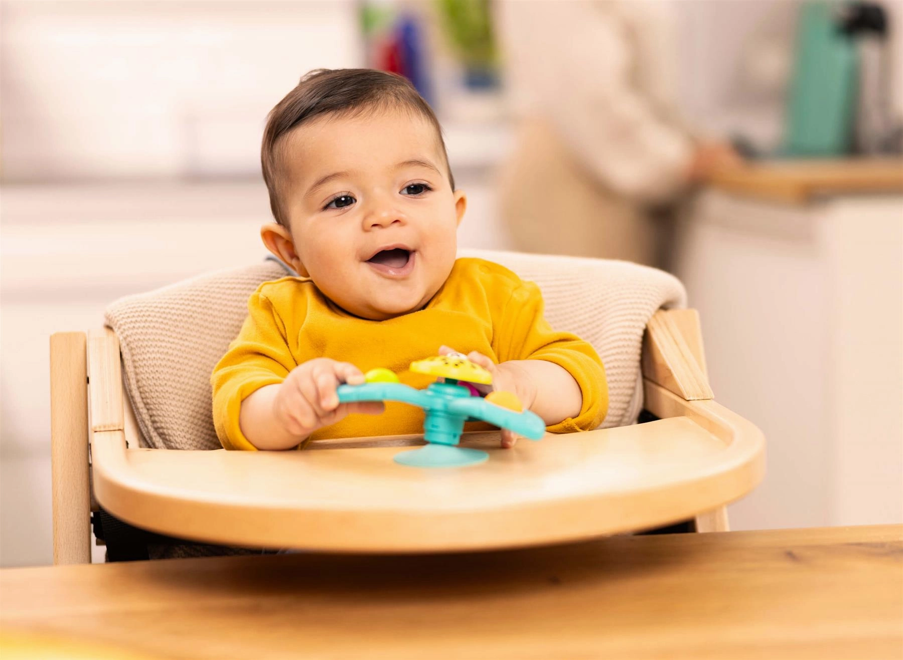 Play  Spin & Pop: Leopard Fidget Spinner with Suction Cup for Babies