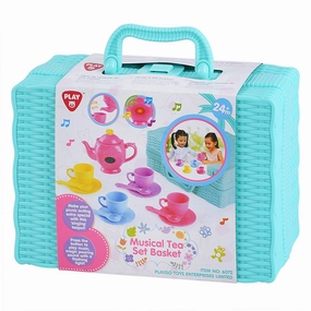 Playgo Toys Ent. Ltd. Battery Operated Musical Tea Set Basket