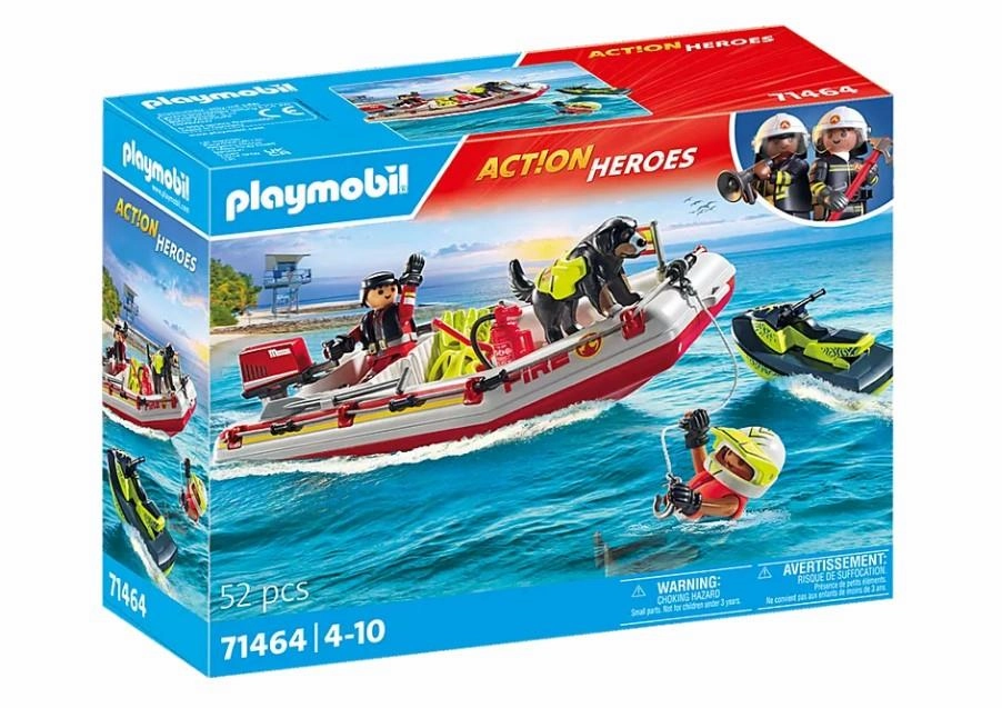 Playmobil Action Heroes 71464 Fireboat with Aqua Scooter Ages 4 and Up
