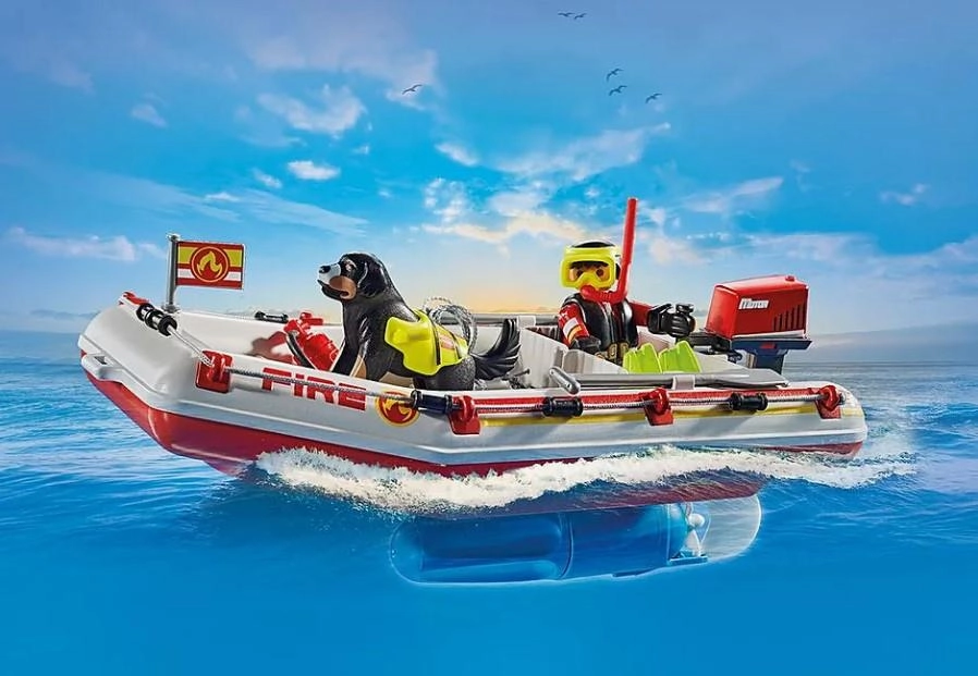 Playmobil Action Heroes 71464 Fireboat with Aqua Scooter Ages 4 and Up