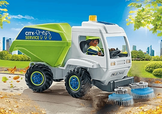 Playmobil City Action 71432 Street Sweeper Playset for Ages 4 and Up