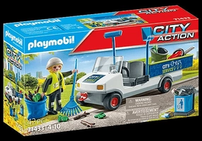 Playmobil City Action 71433 Street Cleaner with e-Vehicle for Ages 4 