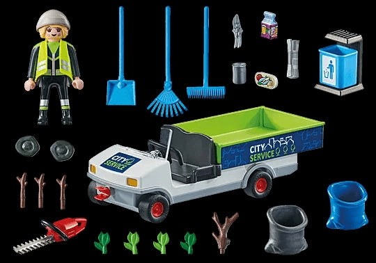 Playmobil City Action 71433 Street Cleaner with e-Vehicle for Ages 4 