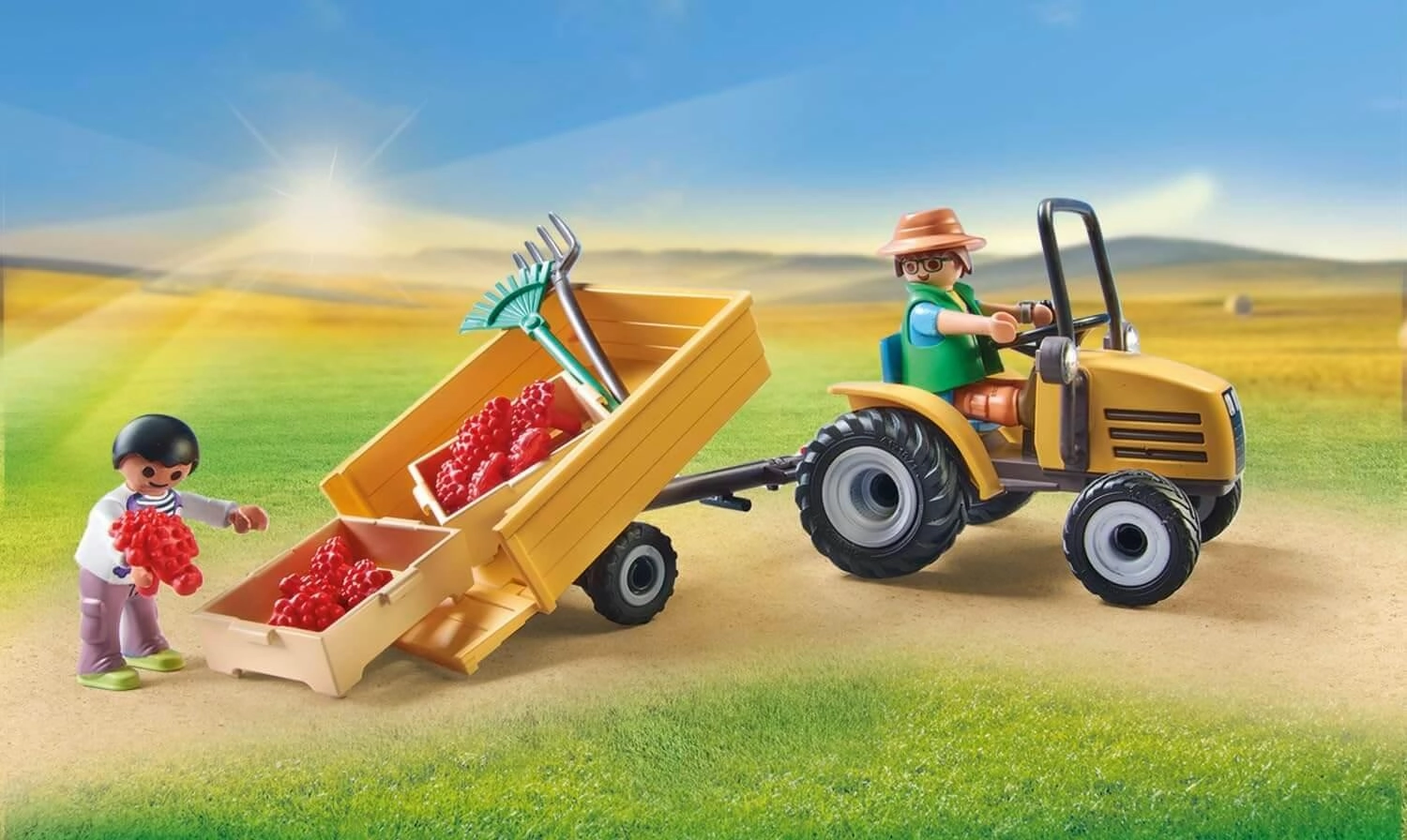 Playmobil Country 71442 Tractor with Trailer & Water Tank for Ages 4 