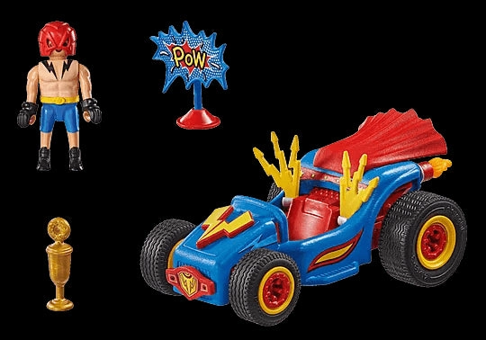 Playmobil Fun Stars 71632 Racing Kart: Wrestler Playset for Age 4 & Up