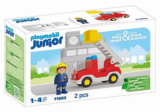 Playmobil Junior 71683 Ladder Unit Fire Truck Playset for Ages 1 & Up