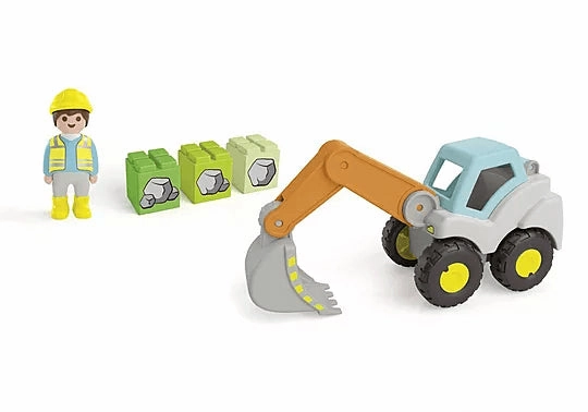 Playmobil Junior 71684 Shovel Excavator Vehicle Playset for Age 1 & Up