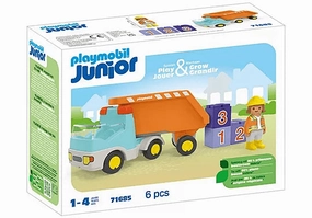 Playmobil Junior 71685 Dump Truck Vehicle Playset for Ages 1 and Up