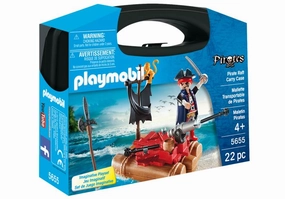 Playmobil Pirates 5655 Pirate Raft Carry Case Playset for Age 4 and Up