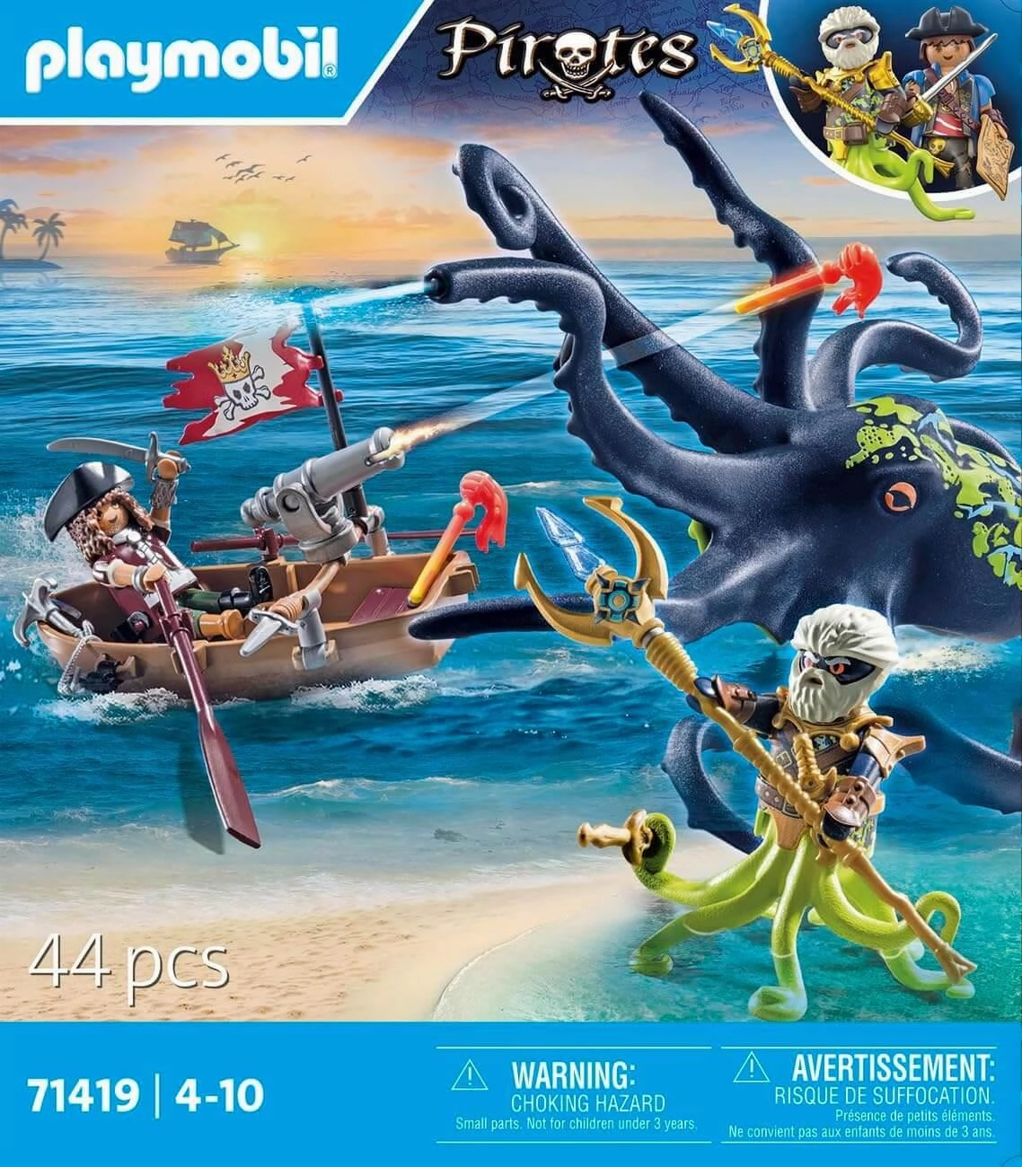 Playmobil Pirates 71419 Battle with the Giant Octopus for Age 4 and Up