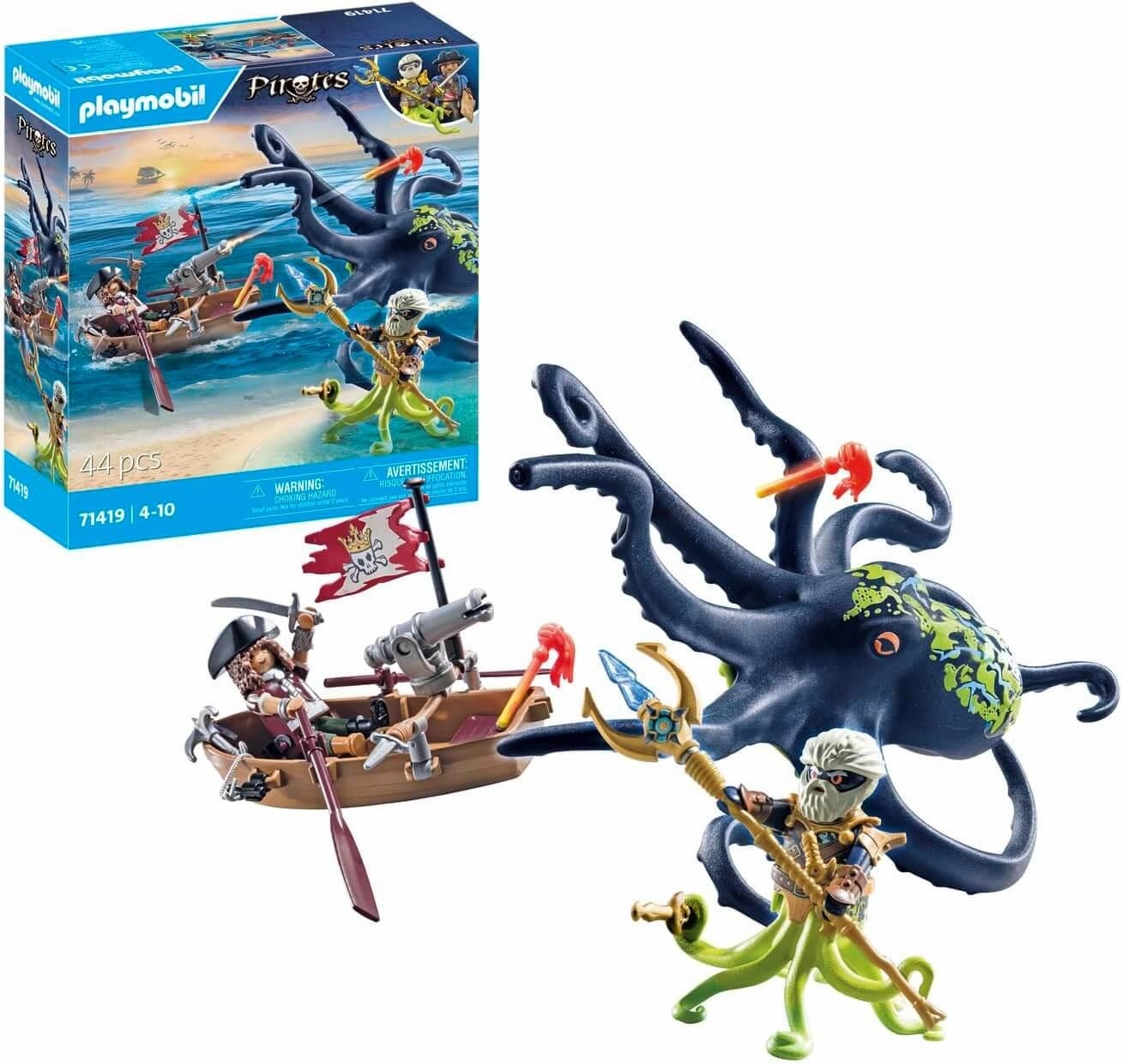Playmobil Pirates 71419 Battle with the Giant Octopus for Age 4 and Up