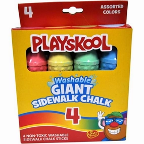 Playskool Outdoor Creativity Giant Washable Sidewalk Chalk - 4 Pack