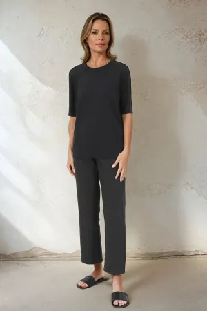 PLAZA SIDE ZIP IN ITALIAN TECHNICAL STRETCH