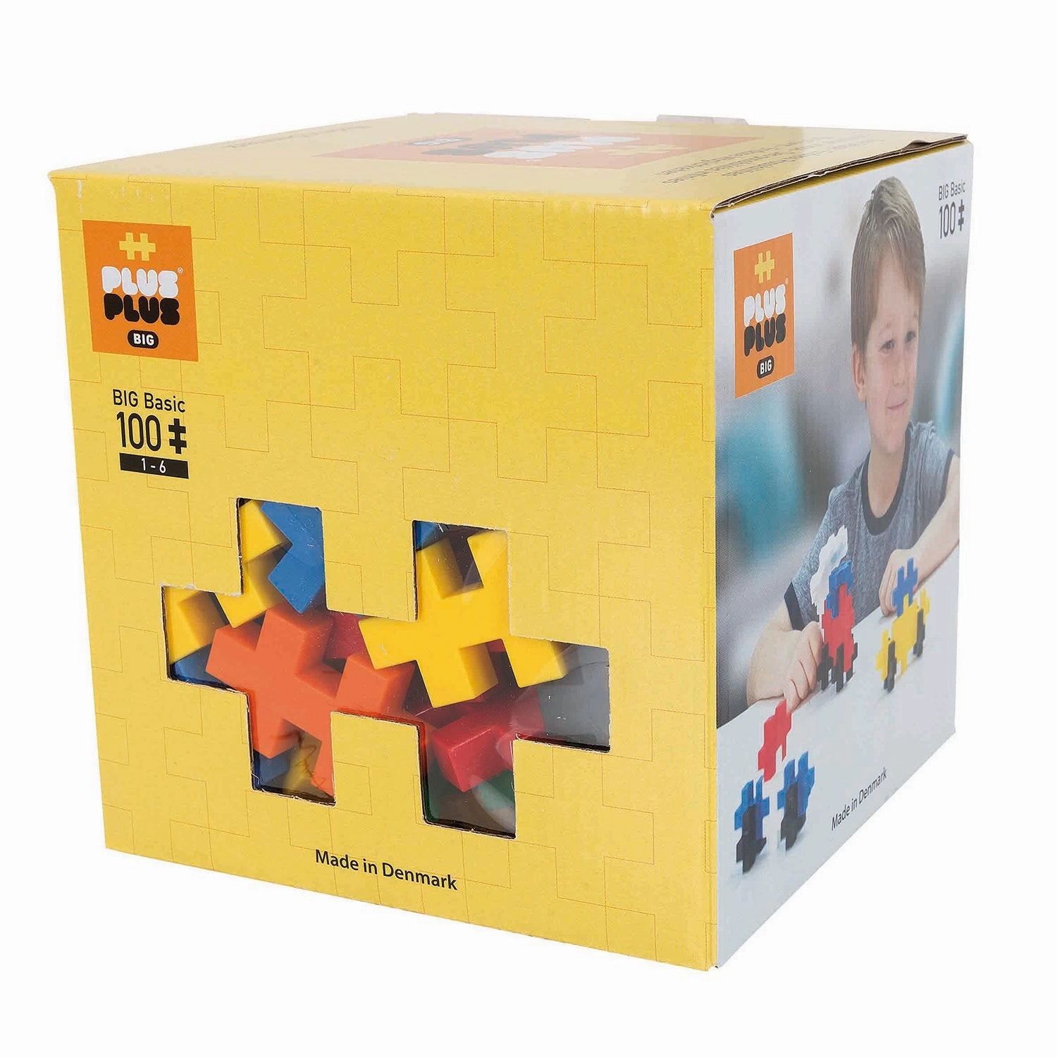 Plus-Plus Big Pastel Color Mix Construction Set, 100 Pieces - Toddler Safe Building Toy