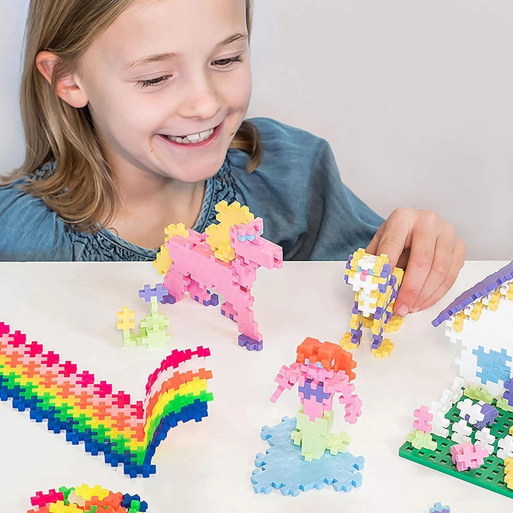 Plus-Plus Learn to Build Set - Pastel & Neon Mix, 400 Pieces - Ages 5 