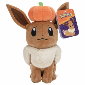 Pokemon Halloween 20cm Plush Eevee With Pumpkin