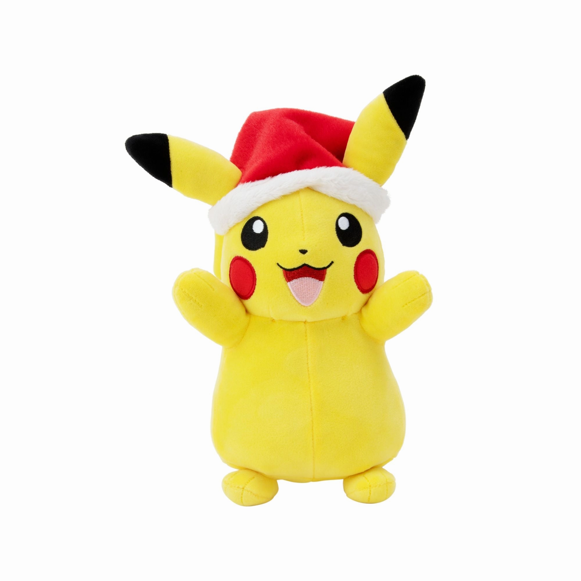 Pokemon Seasonal Holiday 8 Inch Plush - Pikachu With Santa Hat
