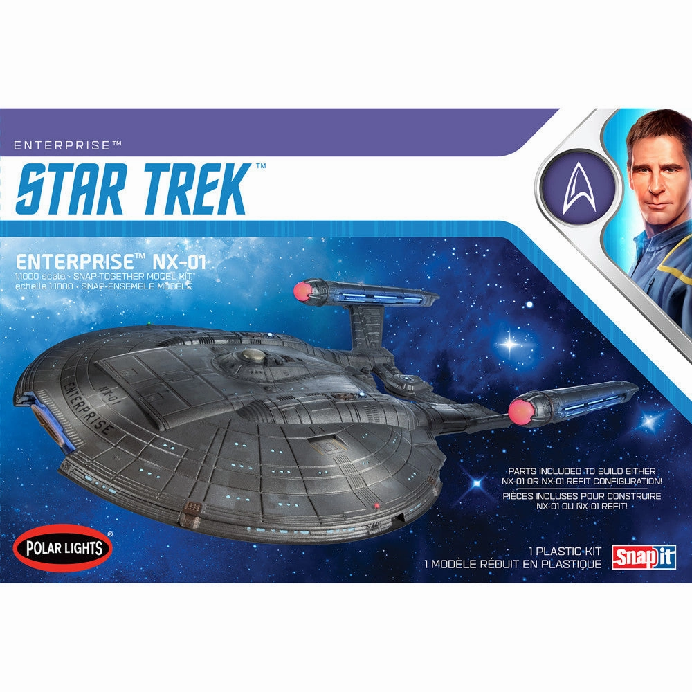 Polar Lights Star Trek NX-01 Enterprise 1:1000 Scale Snap Model Kit