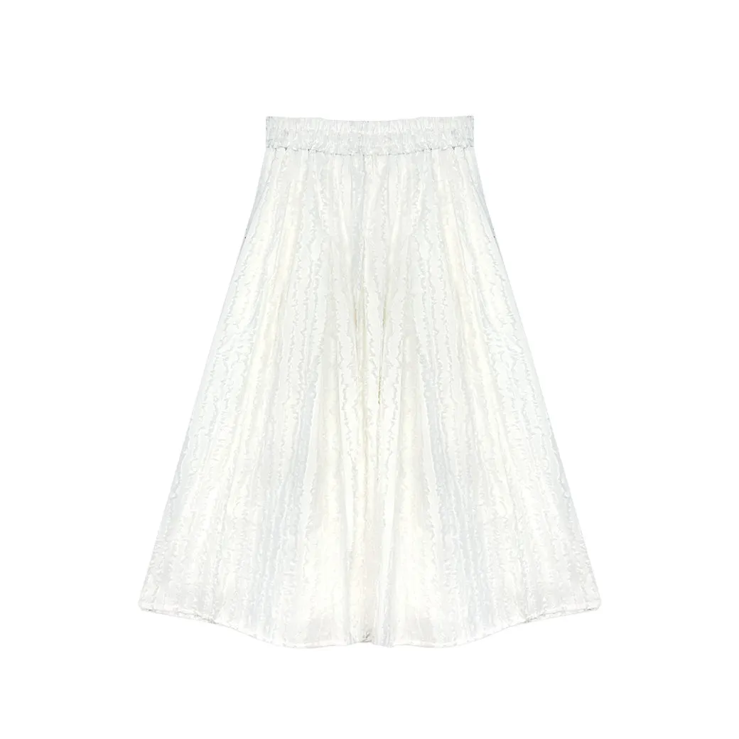 Polly Party Skirt - White Fringe