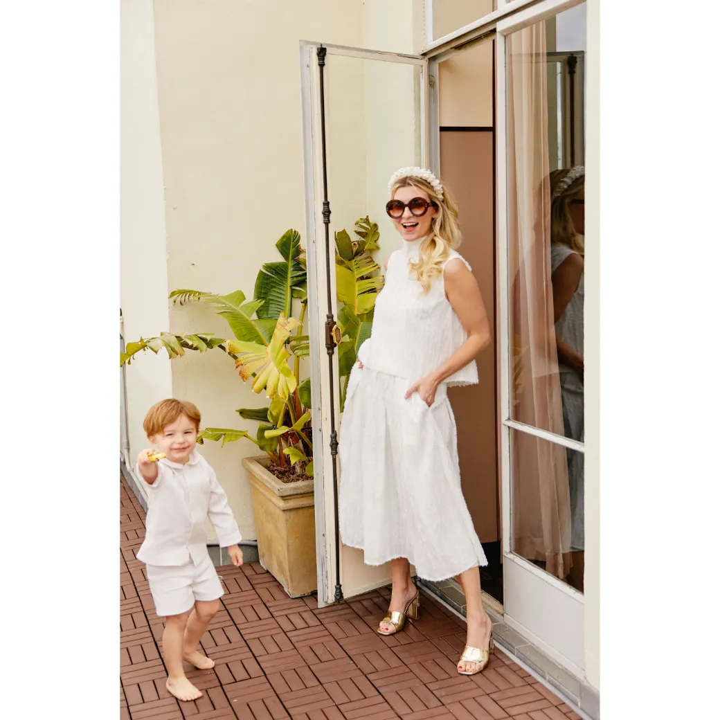 Polly Party Skirt - White Fringe