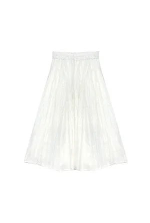 Polly Party Skirt - White Fringe