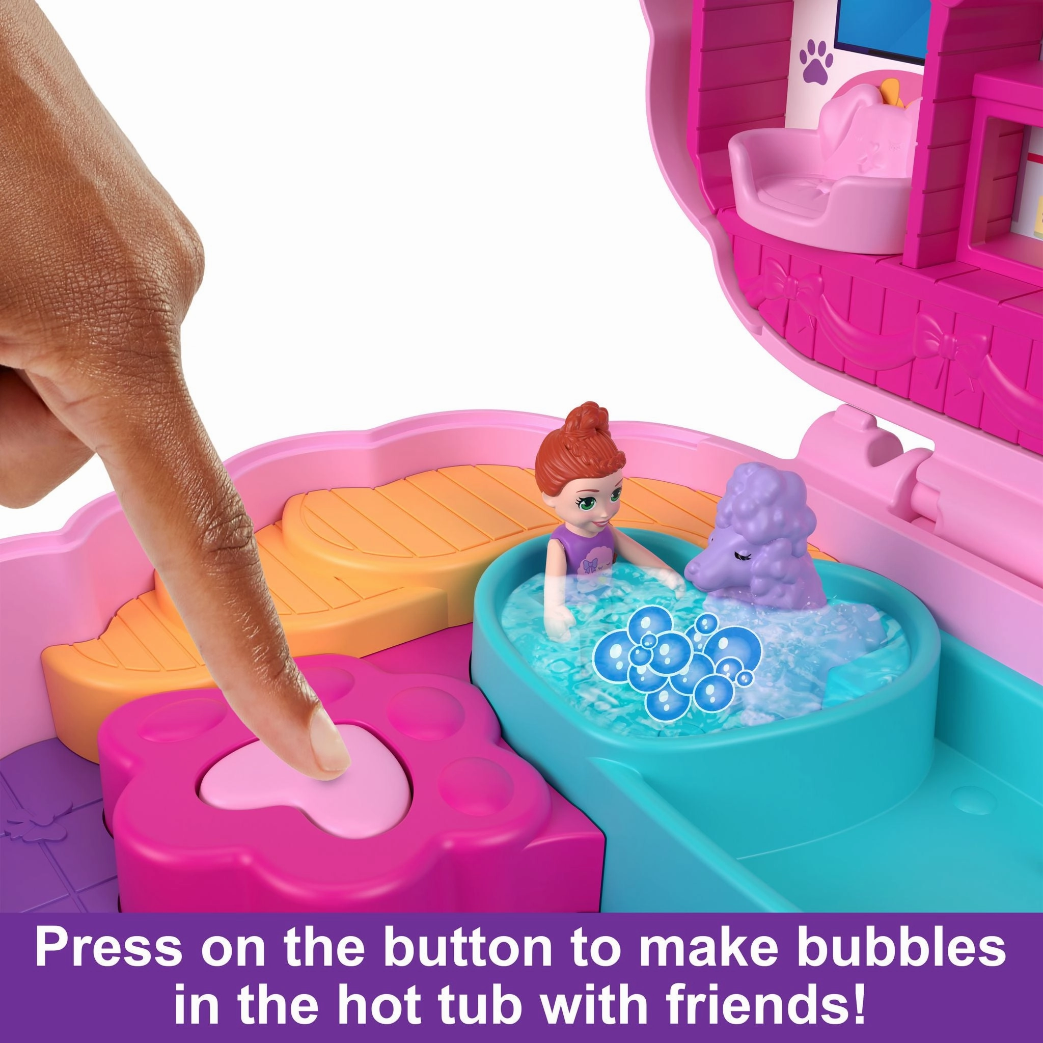 Polly Pocket Big Pocket World Groom & Glam Poodle Compact