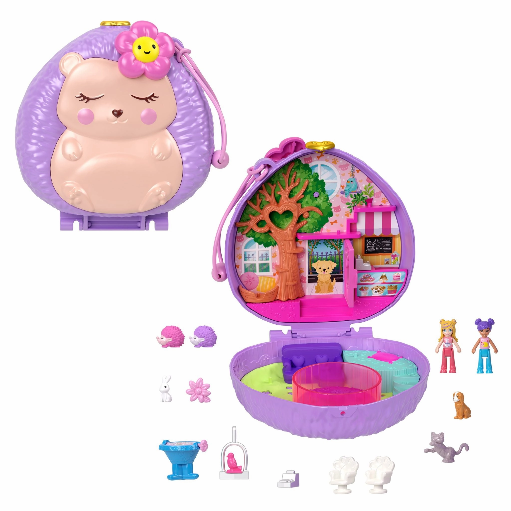 Polly Pocket Big Pocket World Hedgehog Coffee Shop Compact