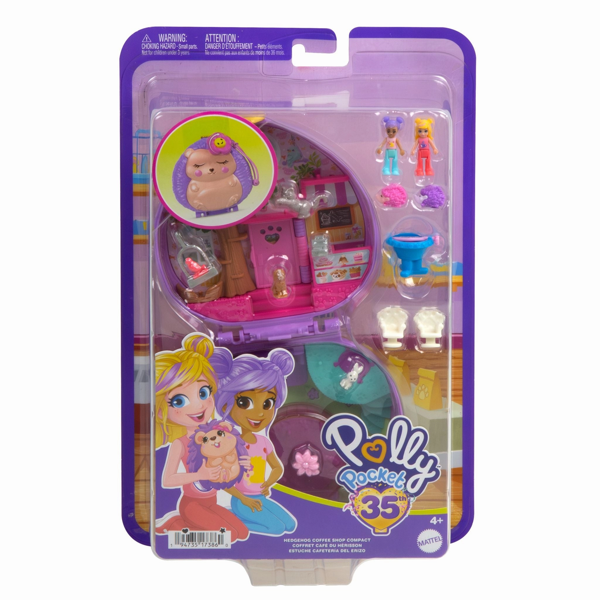 Polly Pocket Big Pocket World Hedgehog Coffee Shop Compact