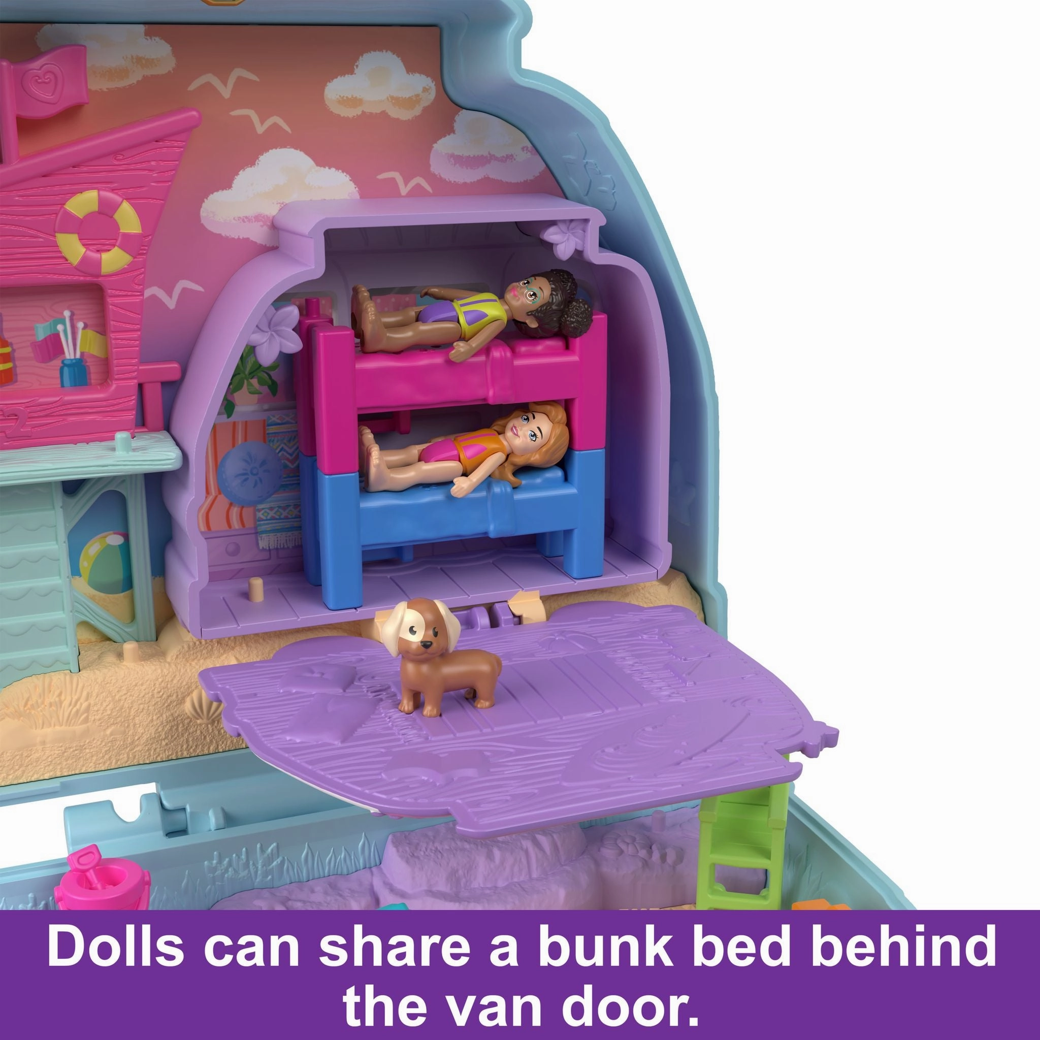 Polly Pocket Big Pocket World Seaside Puppy Ride Compact