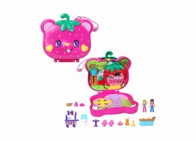 Polly Pocket Straw-Beary Patch Compact Playset with Garden Theme