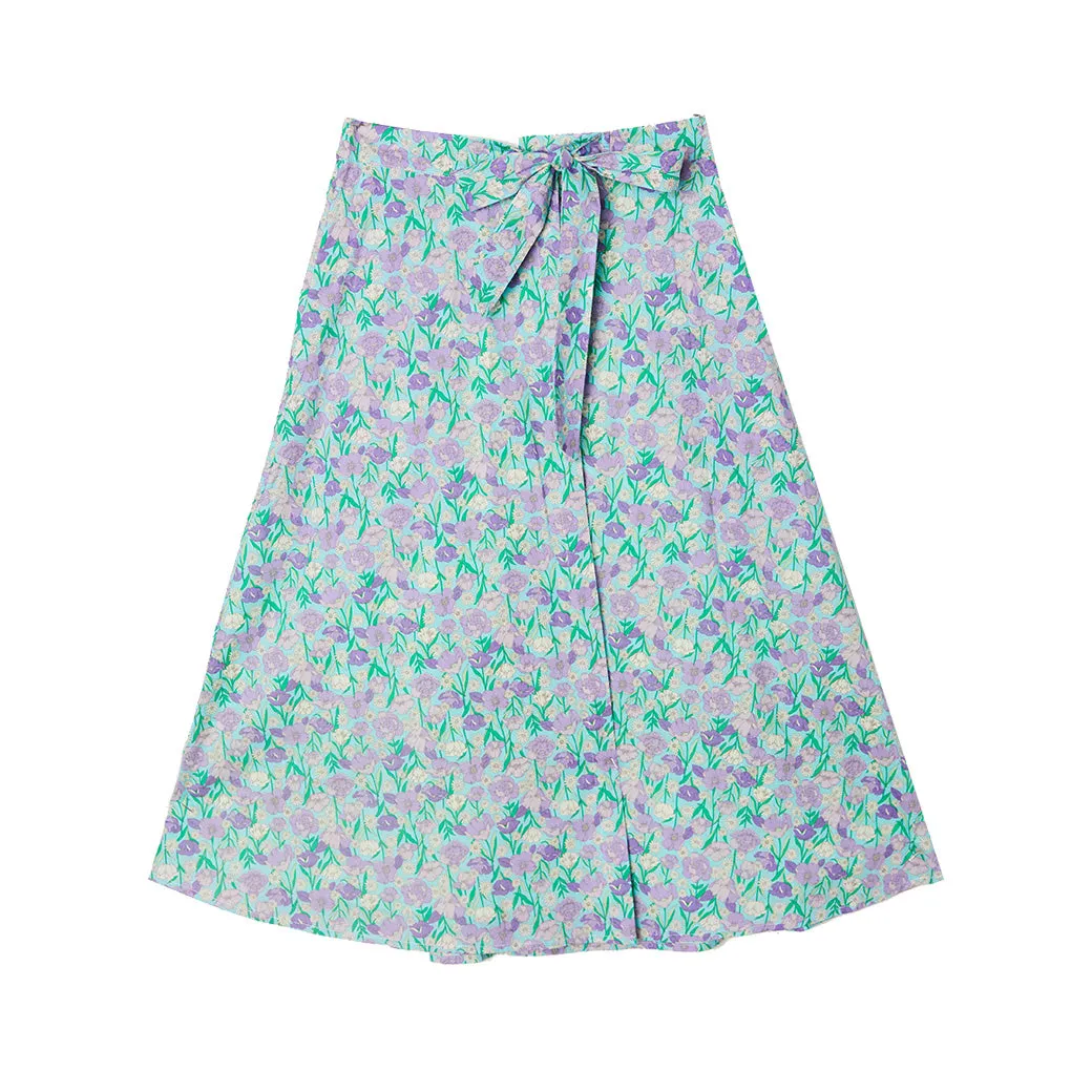 Poolside Wrap Skirt - Lilac Daisy