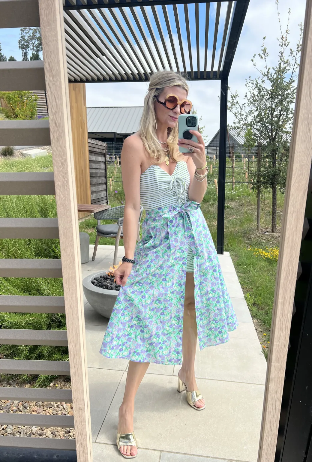 Poolside Wrap Skirt - Lilac Daisy