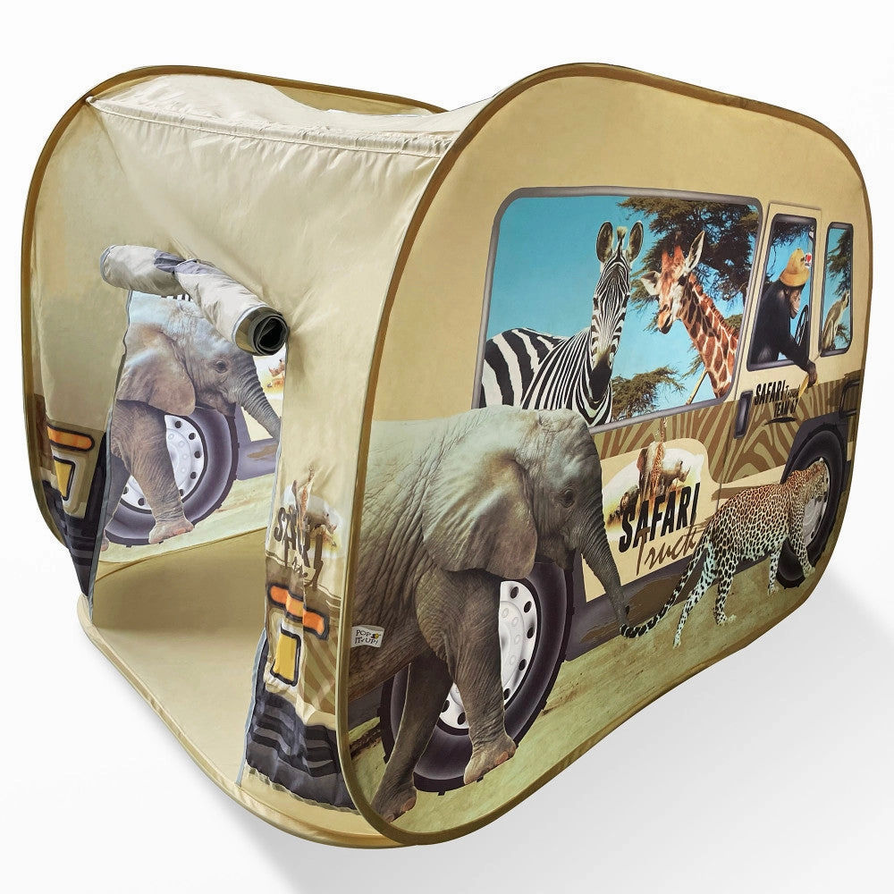Pop It Up Safari Truck Tent - Wildlife Themed Playhouse