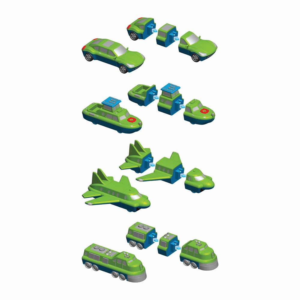Popular Playthings Magnetic Mix or Match Vehicles Set #1