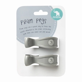 Pram Pegs 2 Pack - Grey