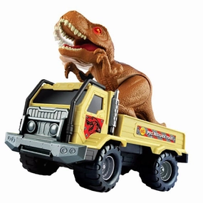 Pre-Historic Times T-REX Transporter with Light & Sounds, Dinosaur Play Truck Set, Ages 3 