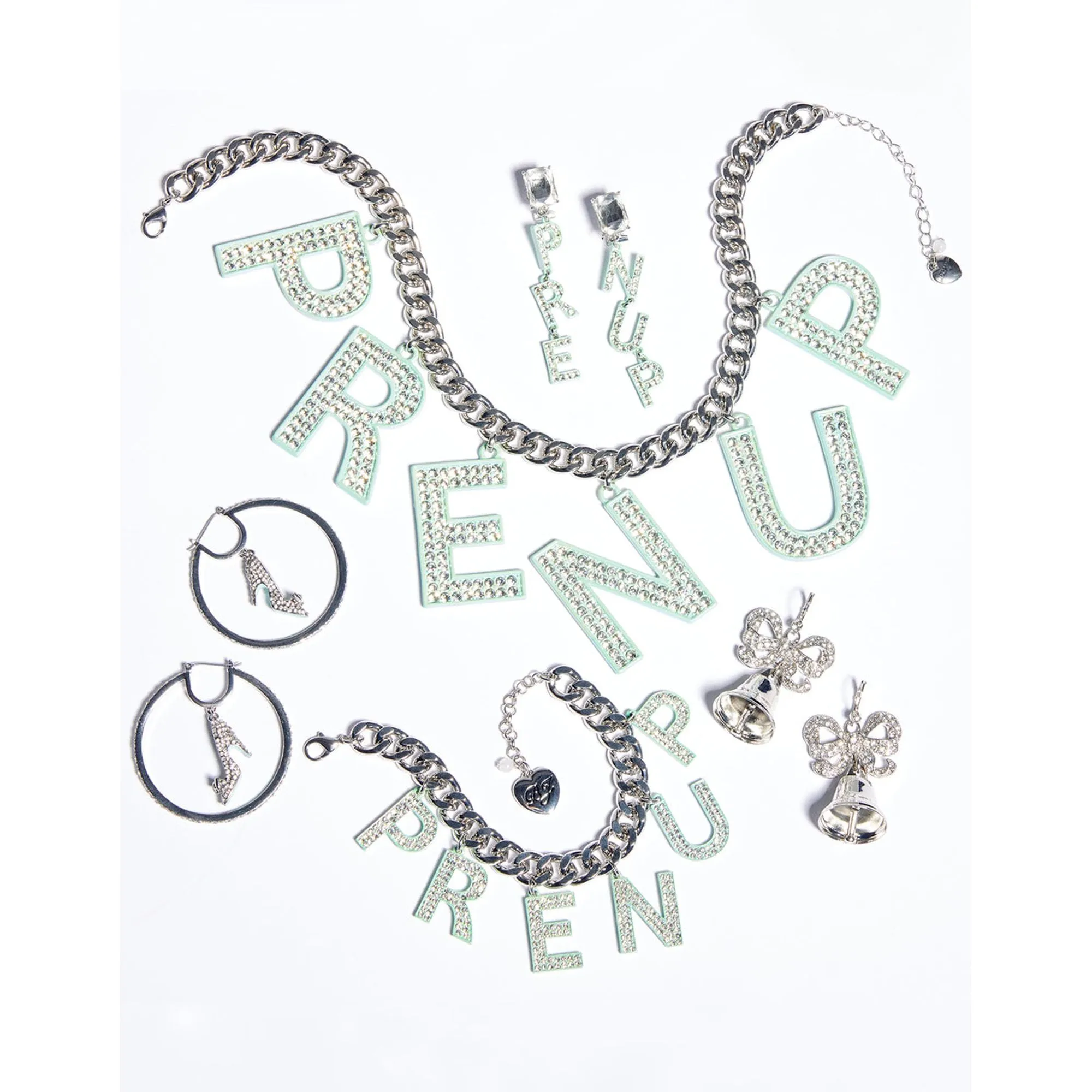 Prenup Charm Bracelet Crystal Betsey Johnson Jewelry