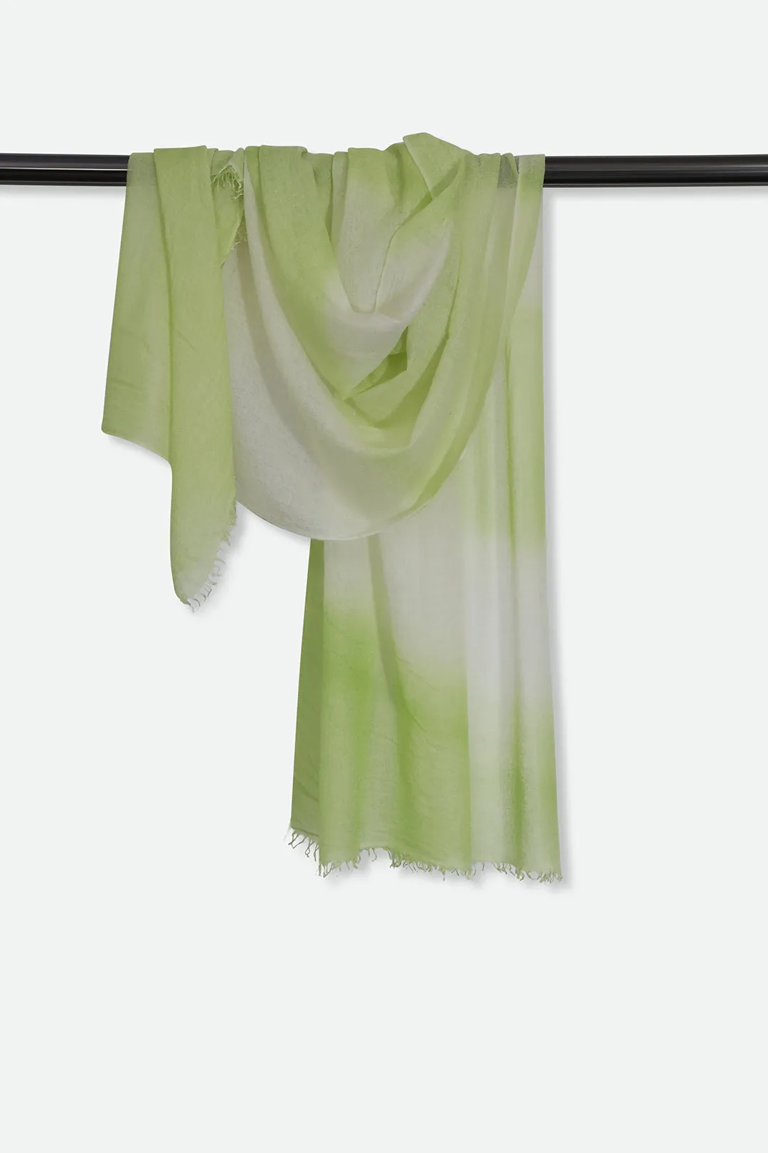 PRIMAVERA GREEN SCARF IN HAND DYED CASHMERE