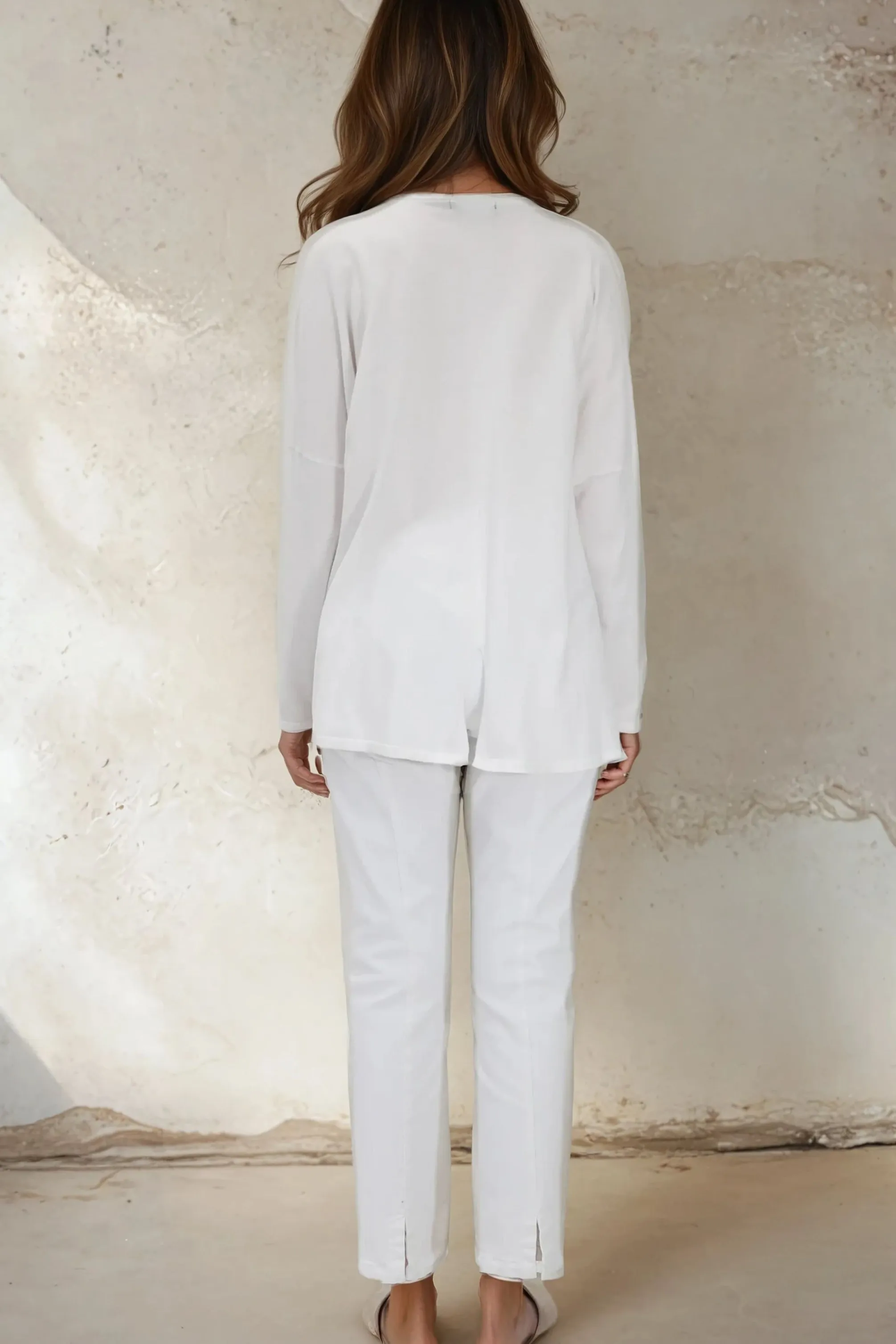 PRIMROSE CREW IN KNIT PIMA COTTON STRETCH
