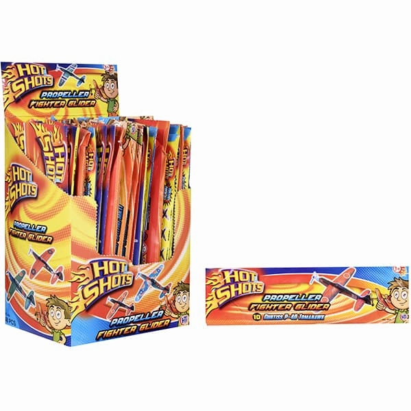 Propeller Fighter Airplane Glider Set Toy for Children Ages 3 and Up