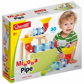 Quercetti Migoga Marble Run - 30-Piece Colorful Pipe Adventure