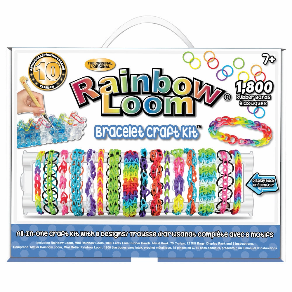 Rainbow Loom Creative Bracelet Making Kit with 1800 Latex-Free Bands